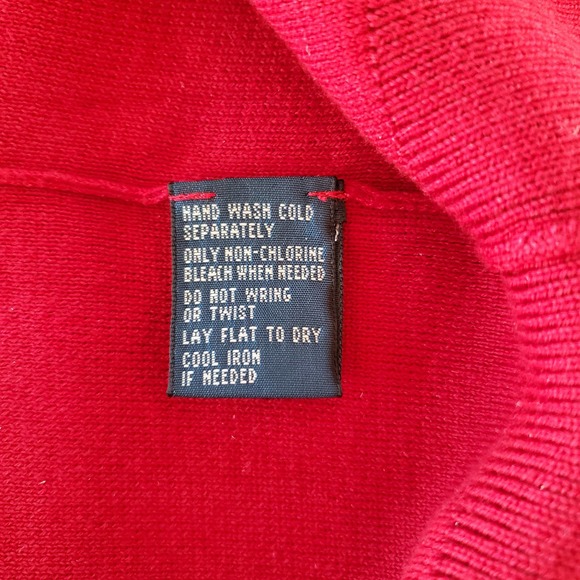 Polo Ralph Lauren Pima Cotton Collared Pullover Sweater Long Sleeve Sz XXL Red - Picture 7 of 7